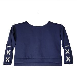 Polo Ralph Lauren Girls pullover top blouse navy blue nautical size 4 youth